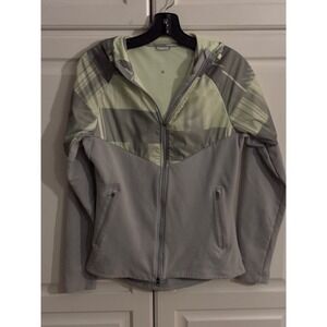 Nike Running Jacket Women's‎ Lightweight Full Zip Athletic Gray / Green